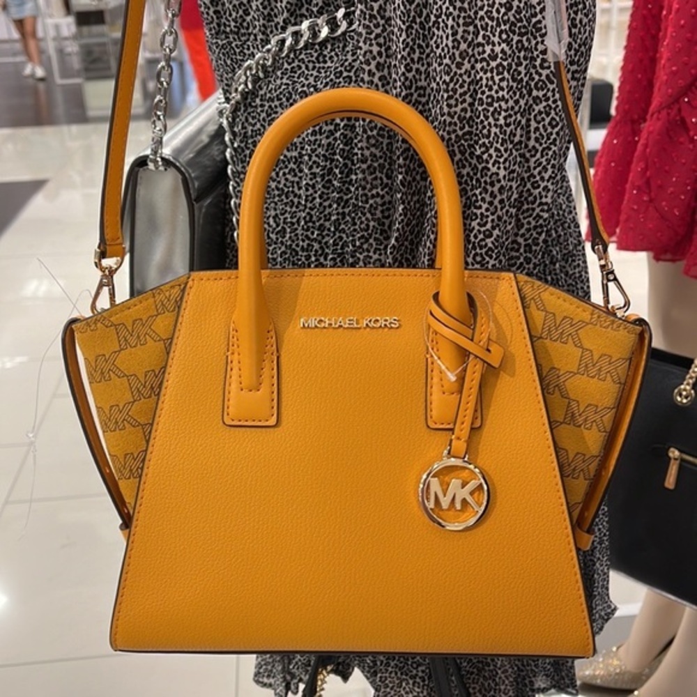 Michael Kors Avril Small Signature PVC Top Zip Satchel Crossbody Bag
Honeycomb
